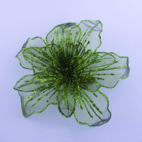 Прищепка для штор цветок зеленый большой JX101573-2