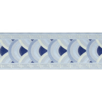 Бордюр для штор "Веер 3D" YY9006-1 Mirtex светло-синий/синий 9 см