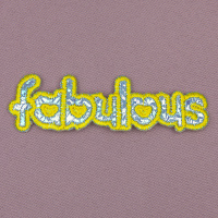 Аппликация клеевая "fabulous" 273c желтый/голубой