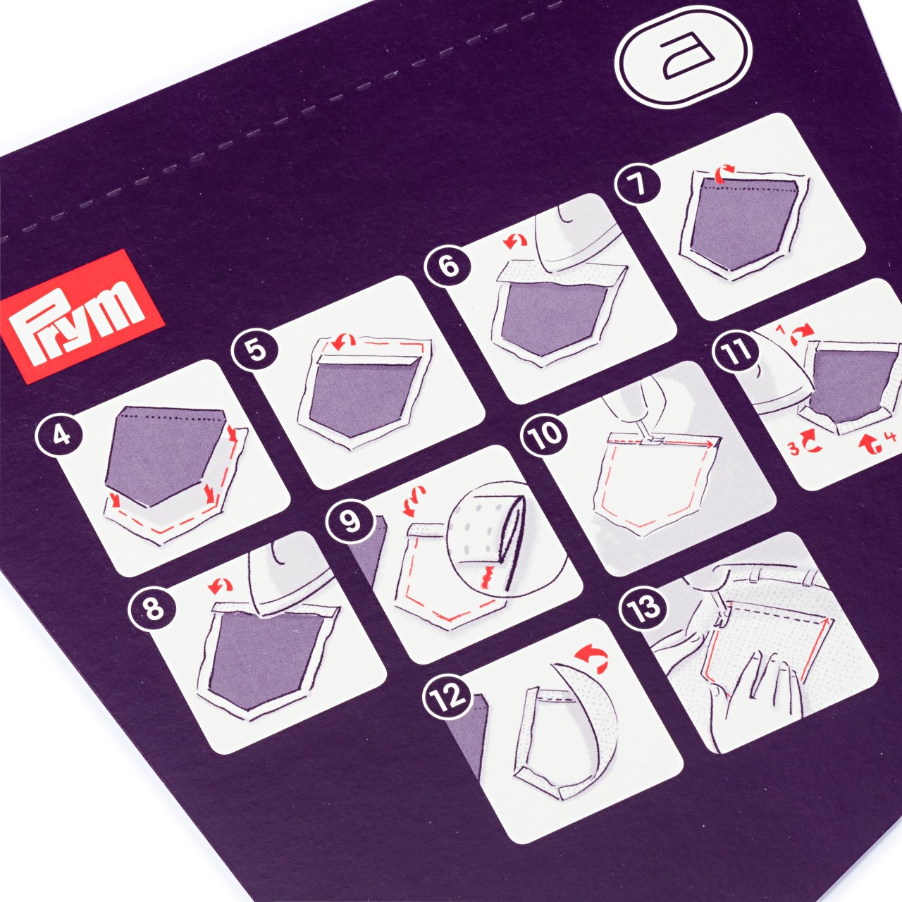 Набор шаблонов карманов для брюк для маркировки и глажки 611936 Prym