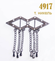 Пряжка со стразами 4917 темный никель