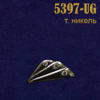 Эмблема-усик со стразами темный никель 5397-UG