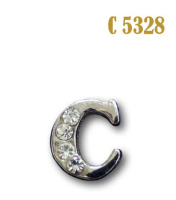 Буква объемная со стразами металлическая C 5328