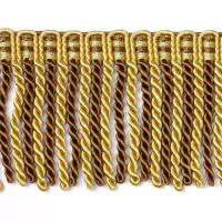 Бахрома для штор витая SK1109-3 золото/коричневый