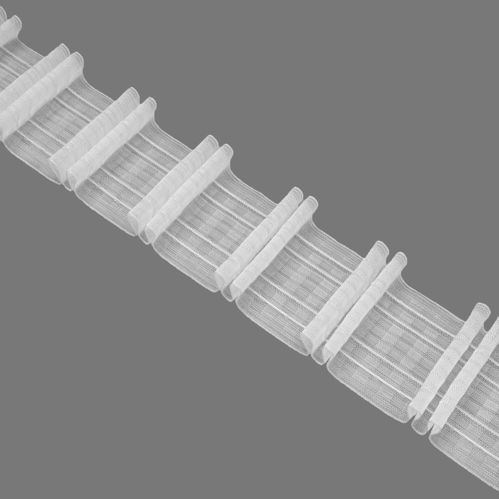 Шторная лента с лучевой сборкой