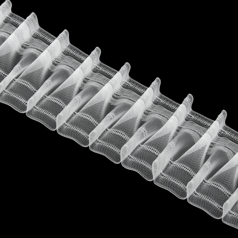 Шторная лента Oz-is Premium 3861MP прозрачная (К=1:2,5, 2 кармана, корд-4 лески) 6,5 см