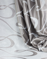 Ткань для штор блэкаут-димаут софт 2-х сторонний с рисунком WZGA3009-01 светло-серый/стальной 280 см
