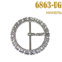 Пряжка со стразами 6863-UG никель с язычком