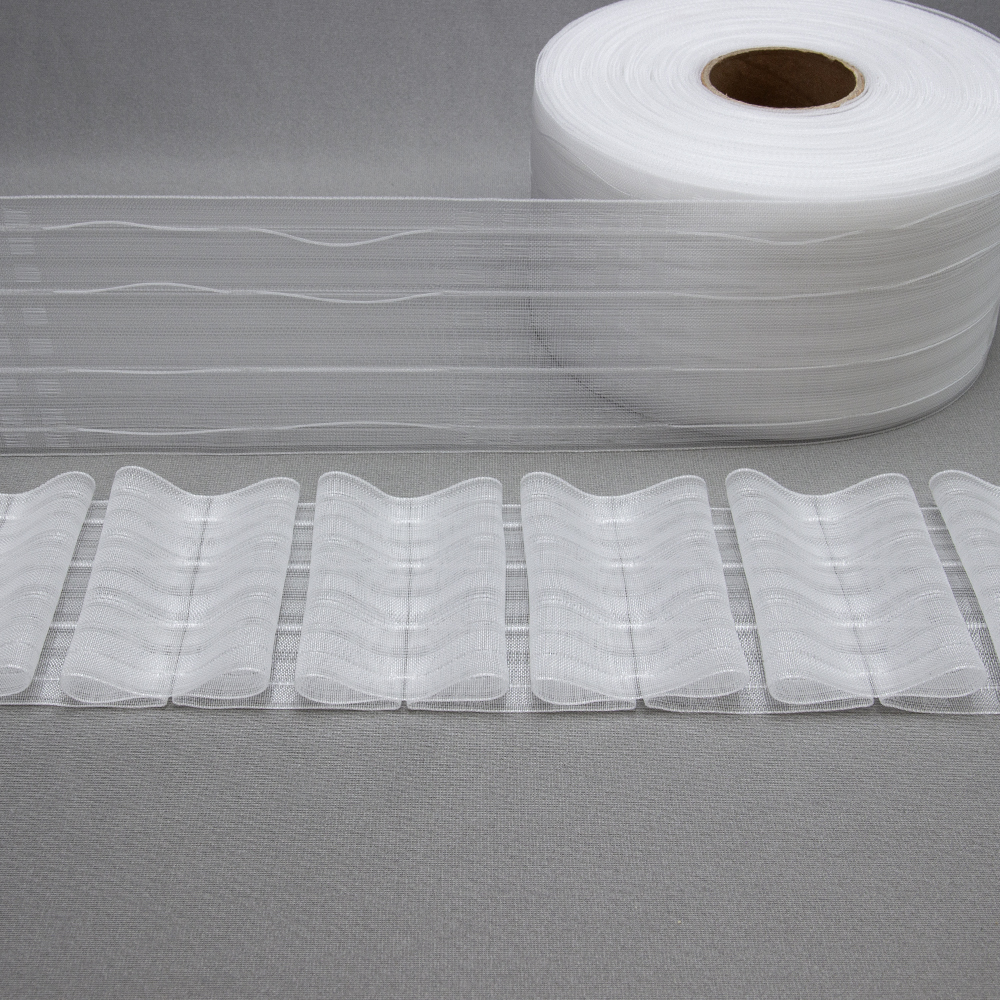 Шторная лента многокарманная 4468MP/Soft (1:3) Oz-is Premium прозрачная 10 см/50 м, Бантовая складка