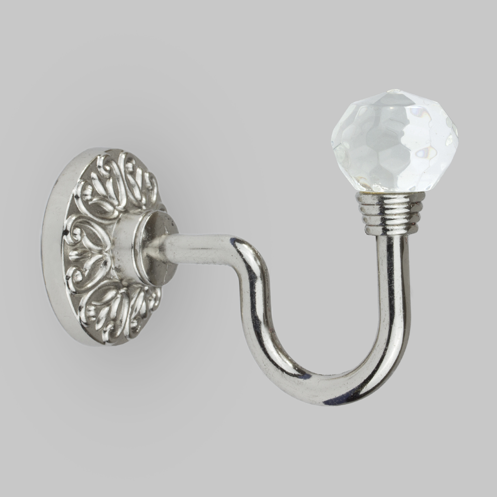 Держатель для штор и подхватов "Шар прозрачный" YSX267 (S-0111) Mirtex серебро