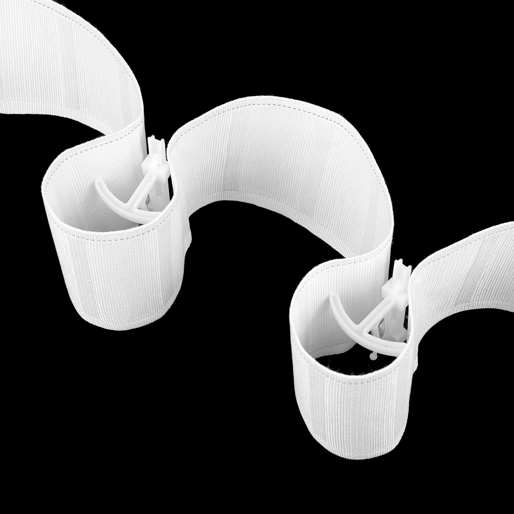 Шторная лента MirTenda Premium 212 тканая (К=регулируемый, ручная сборка крючком 207, 102, 104) 7,5 см