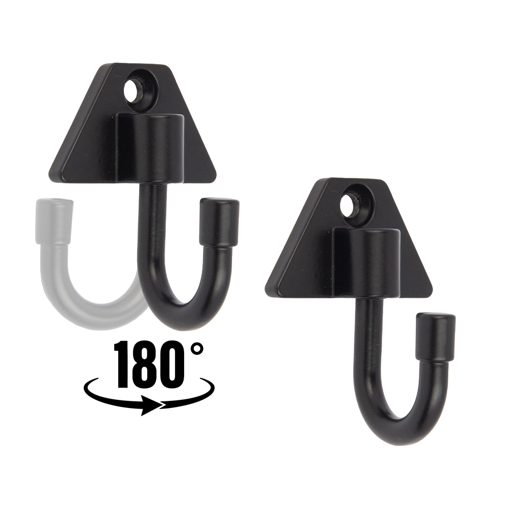 Держатели-крючки для подхватов 15F-2 черный матовый (L 3,5 см, h 5.5 см)