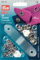 Кнопки "Jersey" Prym 390107 кольцо, 10 мм латунь серебристый, 10 шт