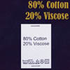 Ярлык на одежду - состав ткани 80% Cotton 20% Viscose (500)
