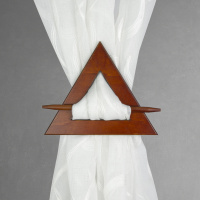 Заколка для штор дерево Треугольник HJ8158AB коричневый