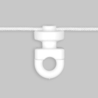 Корд с глайдерами ПОВОРОТНЫЕ LCO80-WHITE Oz-is белые (d10мм/высона ножки 2,5мм/шаг 8 см)