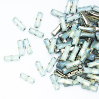 Стразы прямоугольные пришивные в металлической оправе