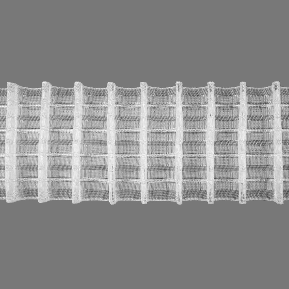 Шторная лента многокарманная 4338MP (1:2,5) Oz-is Premium прозрачная 10 см (8 карманов, корд-4 лески)