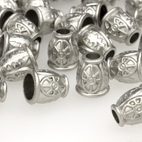 Концевик наконечник для шнура пластиковый 3355 серебро