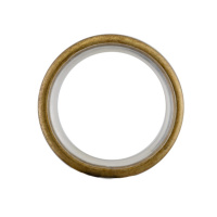 Кольцо тихое металлическое Mirtex для карнизов диаметром 28 мм, Золото антик D52/41 мм
