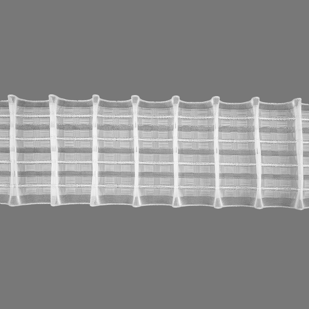 Шторная лента многокарманная 4338MP (1:1,8) Oz-is Premium прозрачная 10 см (8 карманов, корд-4 лески)