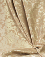 Ткань для штор блэкаут-димаут софт 2-х сторонний с рисунком WZGA1360-201 персиковый/бежевый