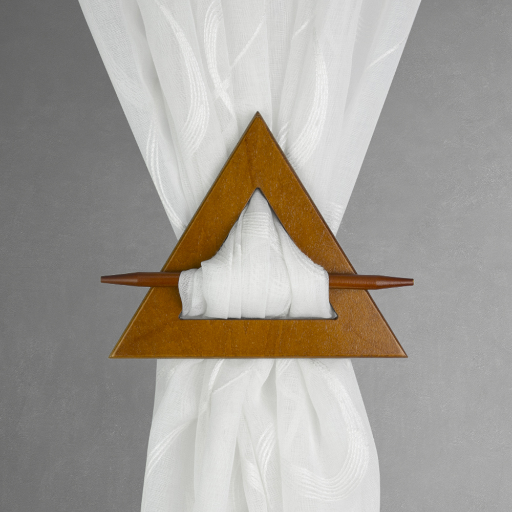 Заколка для штор дерево Треугольник HJ8158AB-F светло-коричневый