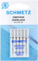 Иглы универсальные хромированные для коверлоков и плоскошовных машин №80 Schmetz ELx705 CF (5 шт)