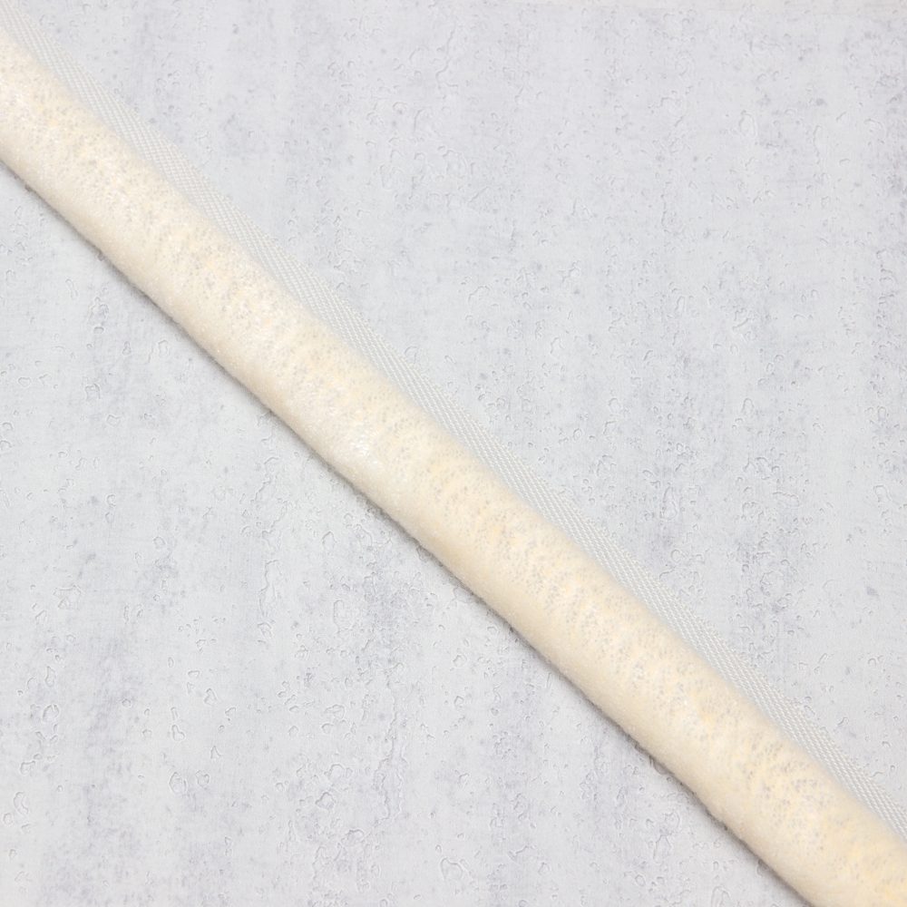 Кант пушистый XB-703-7/Big белый (ширина 2,5 см с декором, d 1,5 см)