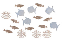 Набор декоративных элементов "морские звезды и рыбки" Rayher 56994000 (1 блистер х 20 шт)