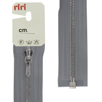 Молния металл Riri, ni, слайдер tropf, 4 мм, разъёмная однозамковая, 100 см, цвет 2118, светло-серый 3000012/100/2118