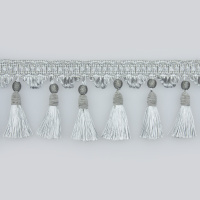 Бахрома с кисточками 9167MRT-V15 серый (10 см)