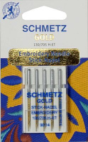 Иглы для вышивки с покрытием из нитрида титана №90 Schmetz 130/705H-ET (5 шт)