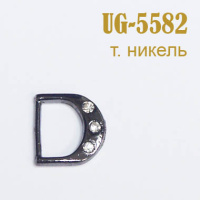 Полукольцо со стразами 5582-UG темный никель