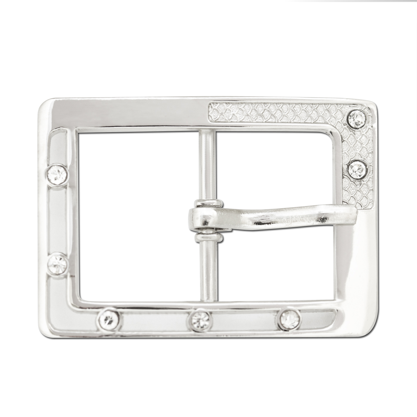 Пряжка со стразами 8588-UG никель с язычком