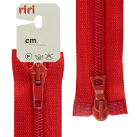 Молния спираль Riri, разъёмная 2 замка, 6 мм, 75 см, цвет 2407, красный 2519755/75/2407