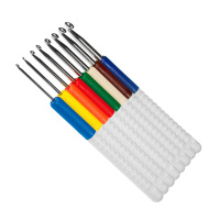 Набор крючков для вязания с пластиковой ручкой Addicolours 648-2 (1 набор х 9 шт)