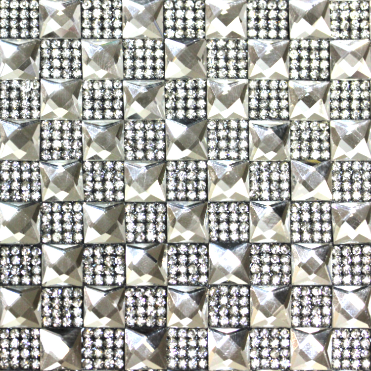 Стразы на листе 24х40см клеевые (квадр. 8х8мм) 14# серый