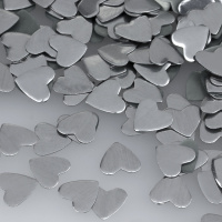 Стразы-металл россыпь 10*10 mm сердце серебро (1400 шт)