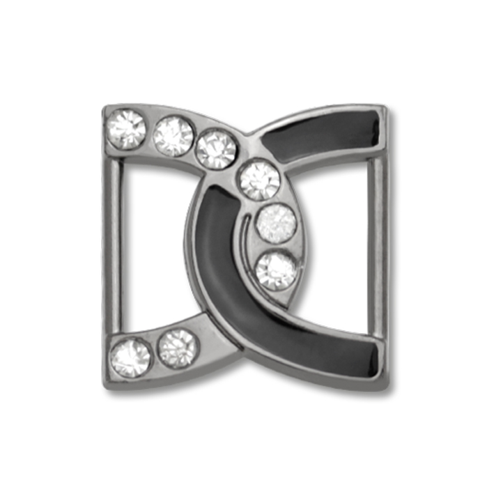 Пряжка металлическая со стразами