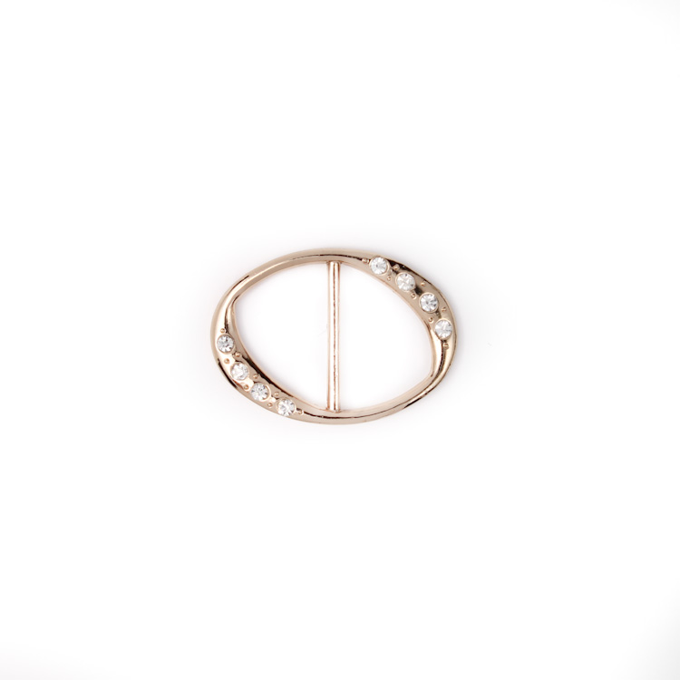 Пряжка металлическая со стразами