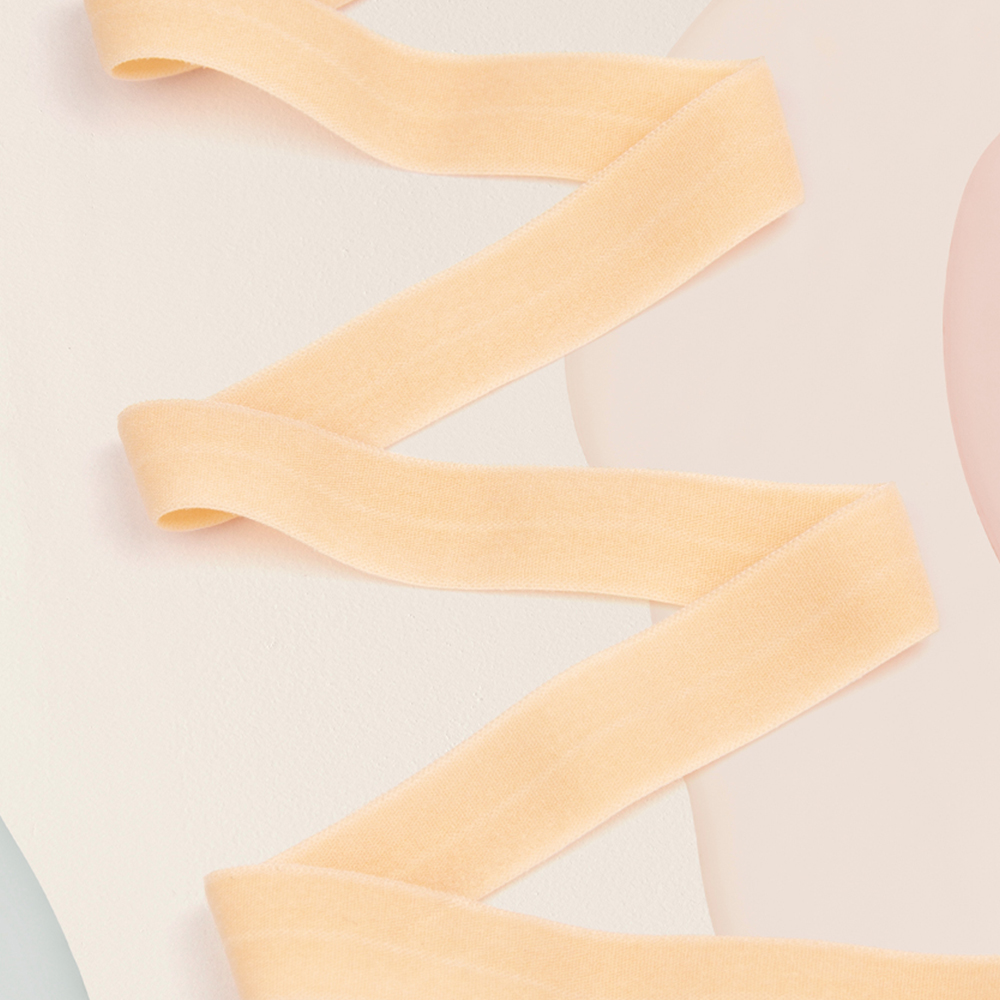 Эластичная отделочная лента 16/14 (6) MC-005 персиковая