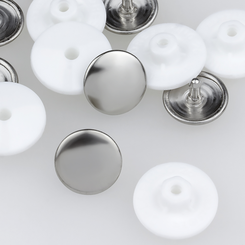 Кнопка-пуговица Koh-i-noor 1950 белый 17 мм (пластик + металл)