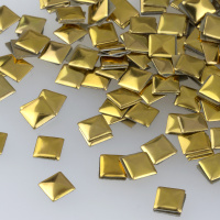 Стразы-металл россыпь 5*5 mm квадрат золото (1400 шт)