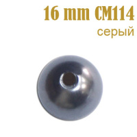 Жемчуг россыпь 16 мм серый CM114