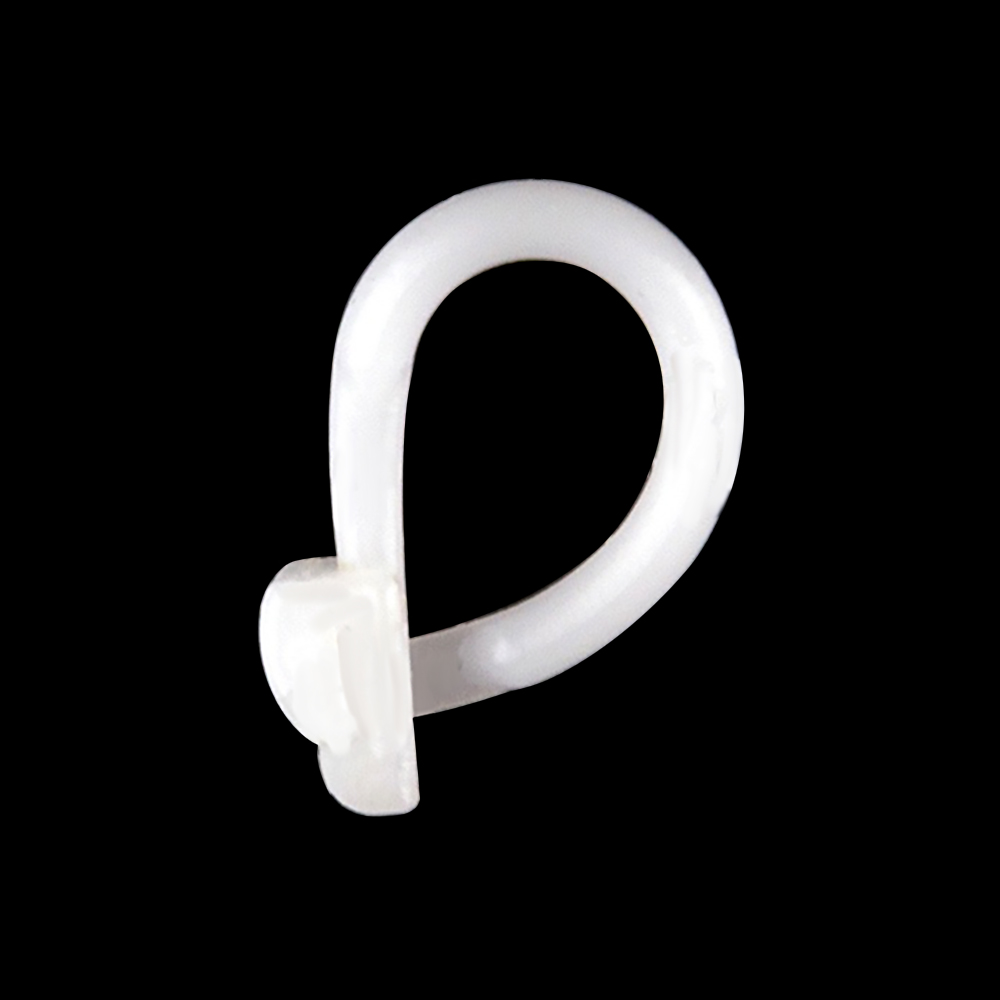 Кольцо (шнуропроводник) MirTex Z Белое для подъемных штор разъемное 14 мм