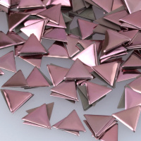 Стразы-металл россыпь 9*9 mm треугольник розовый (1400 шт)