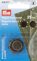 Магнитная пришивная кнопка 416477 Prym 25 мм цвет состаренной латуни