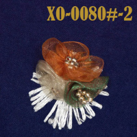 Объемное украшение XO-0080#-2 оранжевый/зеленый (уп. 50 шт.)