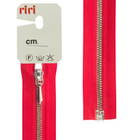 Молния металл Riri, ni, слайдер tropf, 3 мм, разъёмная 1 замок, 60 см, цвет 2407, красный 8351130/60/2407